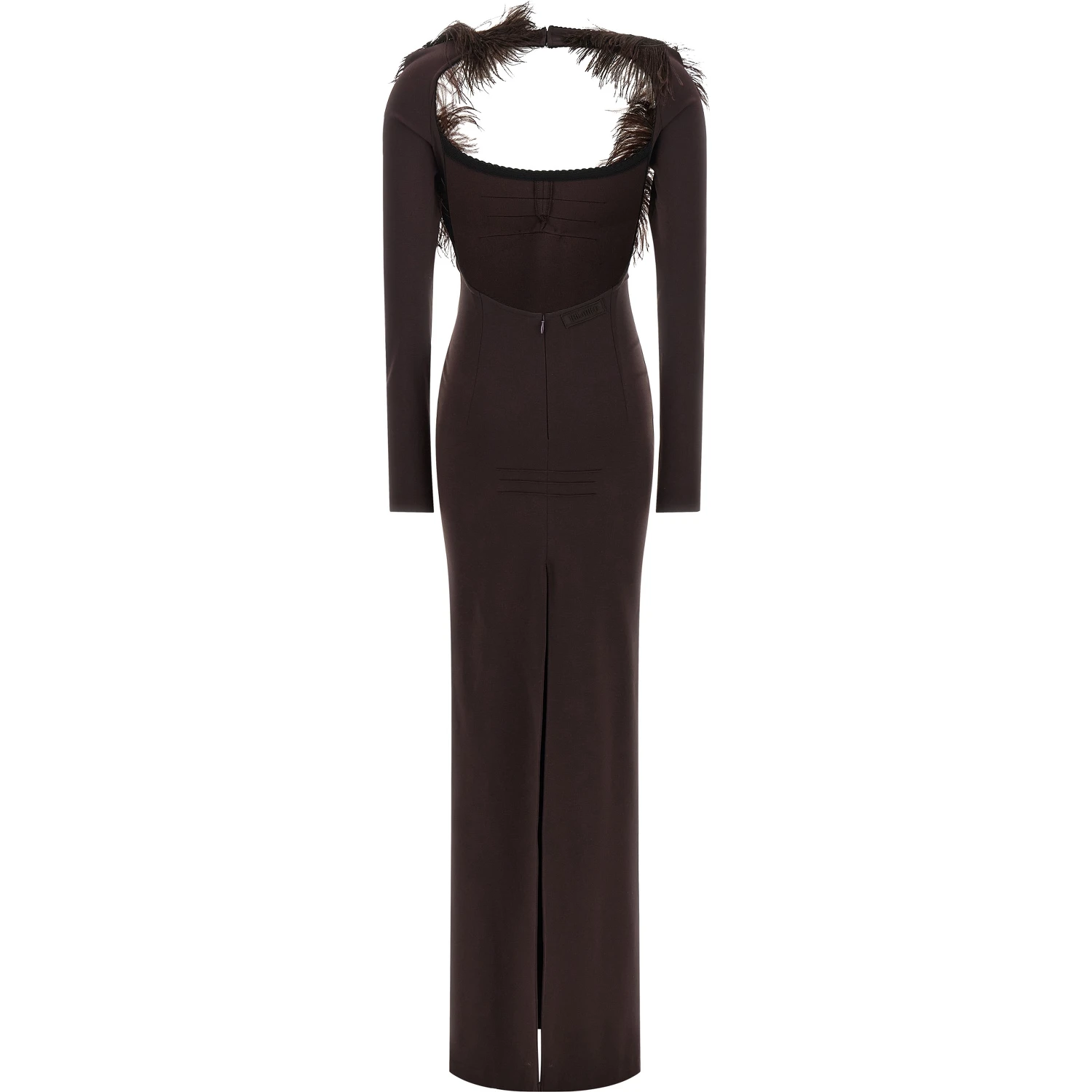 Brown Viscose Long Dress