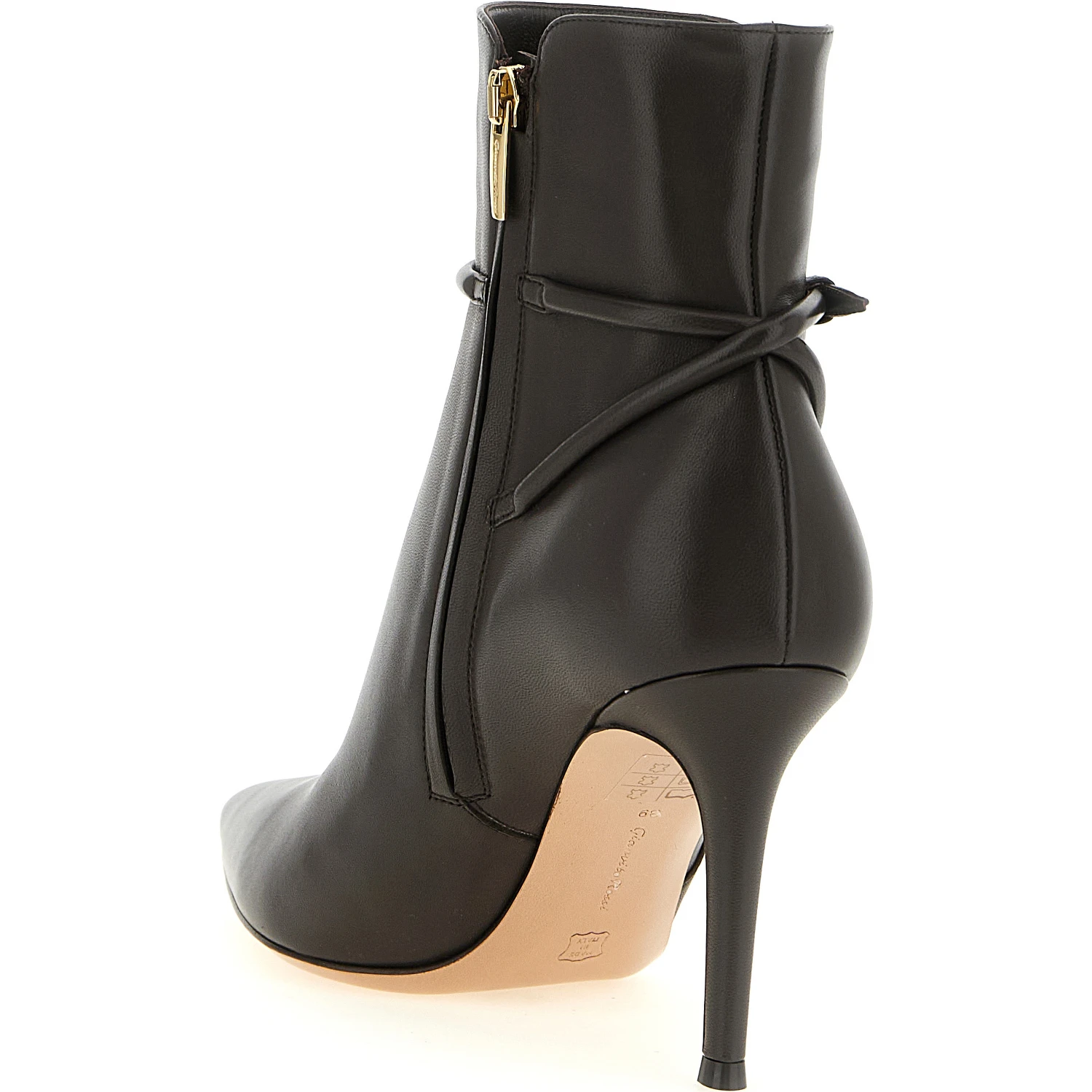 Brown Lamb Leather Ankle Boots