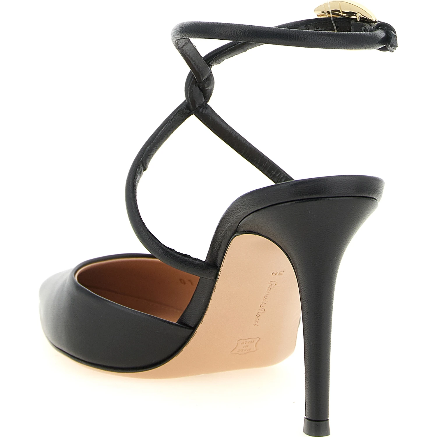 Black Lamb Leather High Heel Pumps