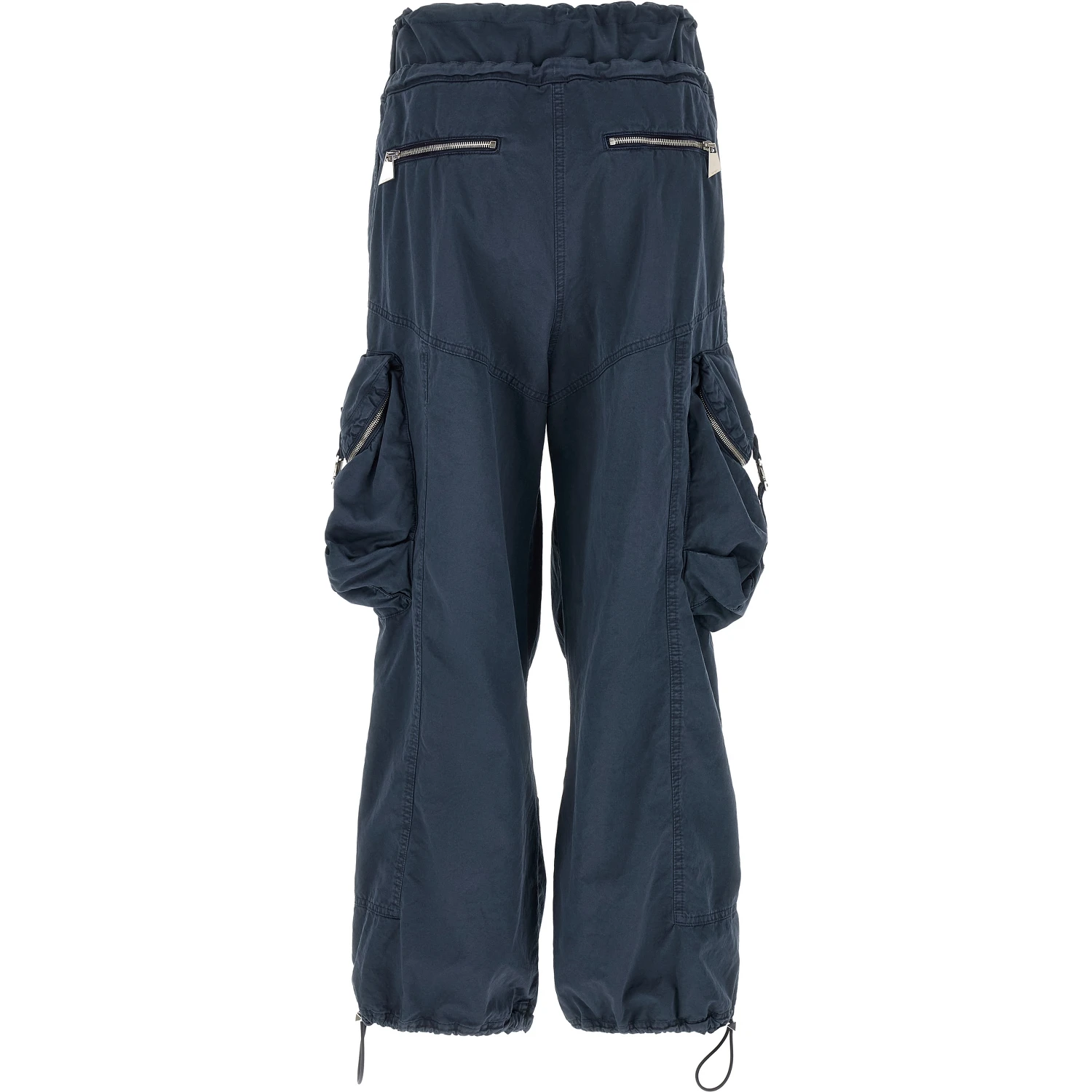 Blue Cotton Cargo Pants