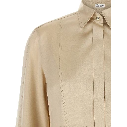 Beige Silk Blouse