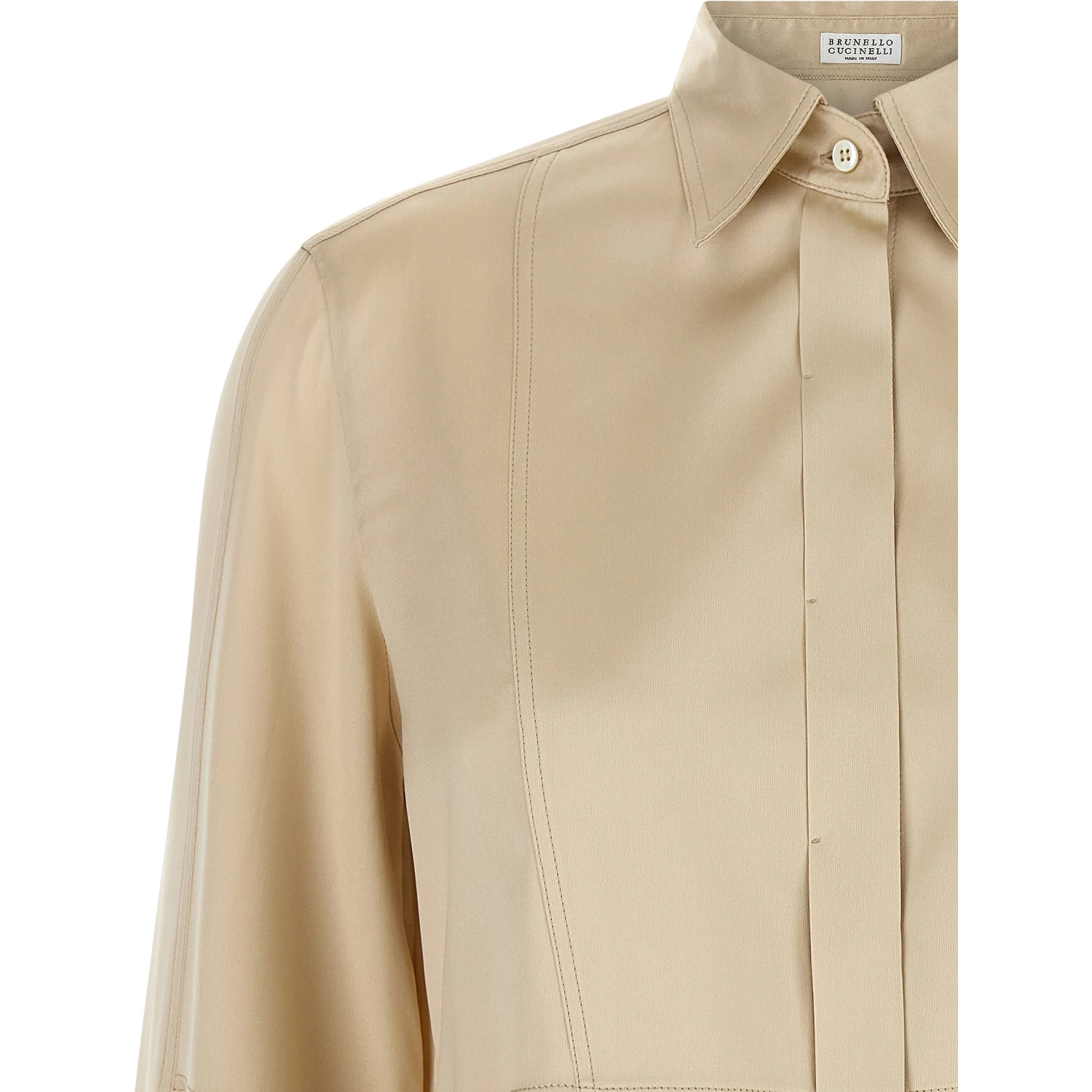 Beige Silk Blouse