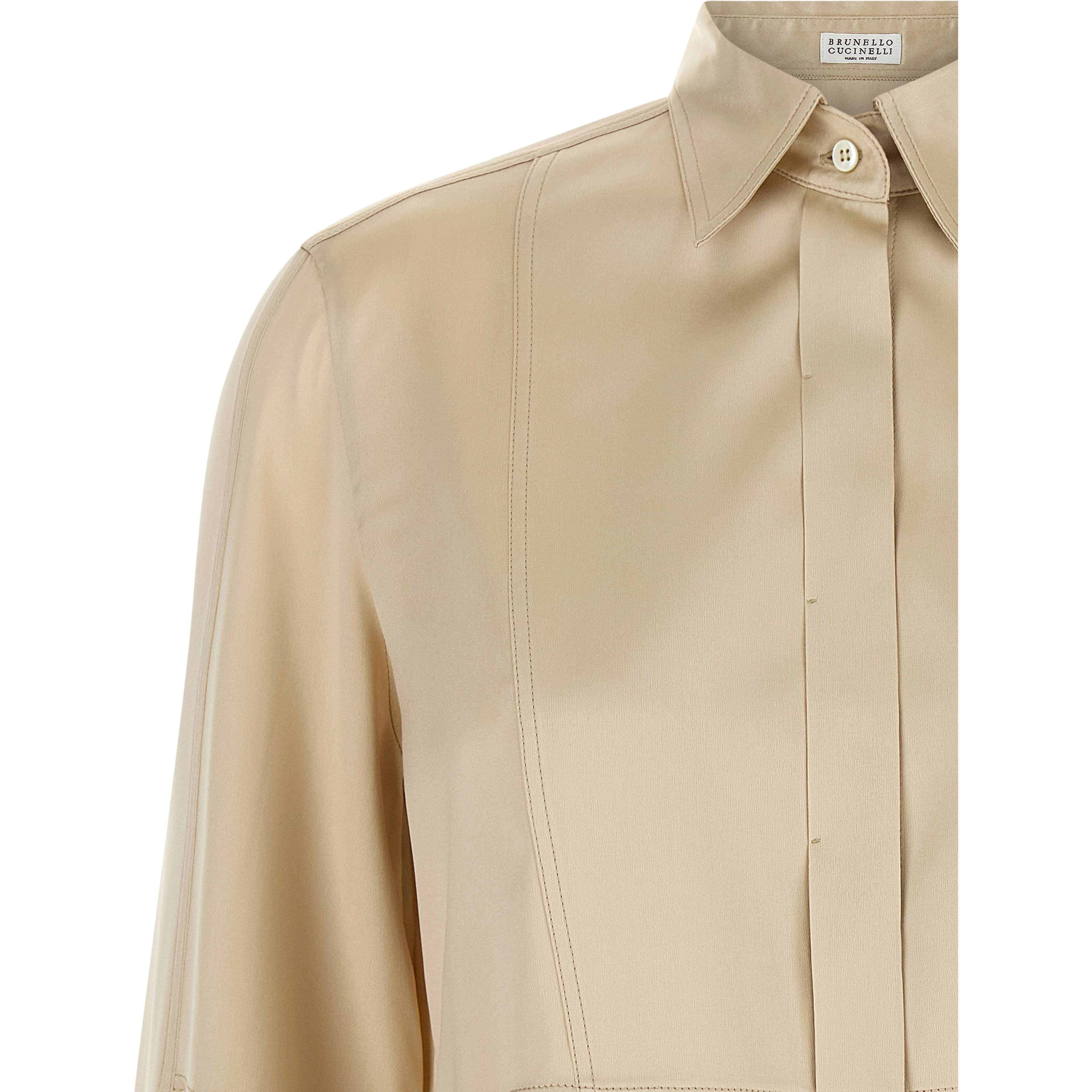 Beige Silk Blouse