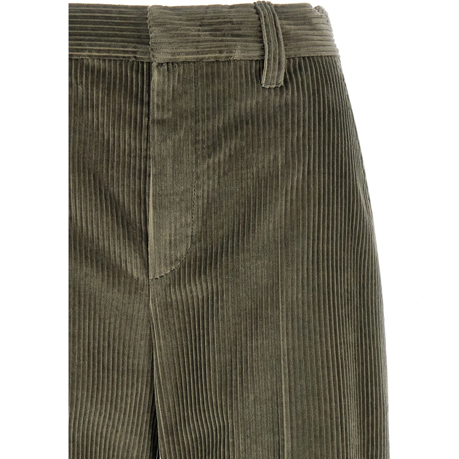 Bicolor Cotton Flared Pants
