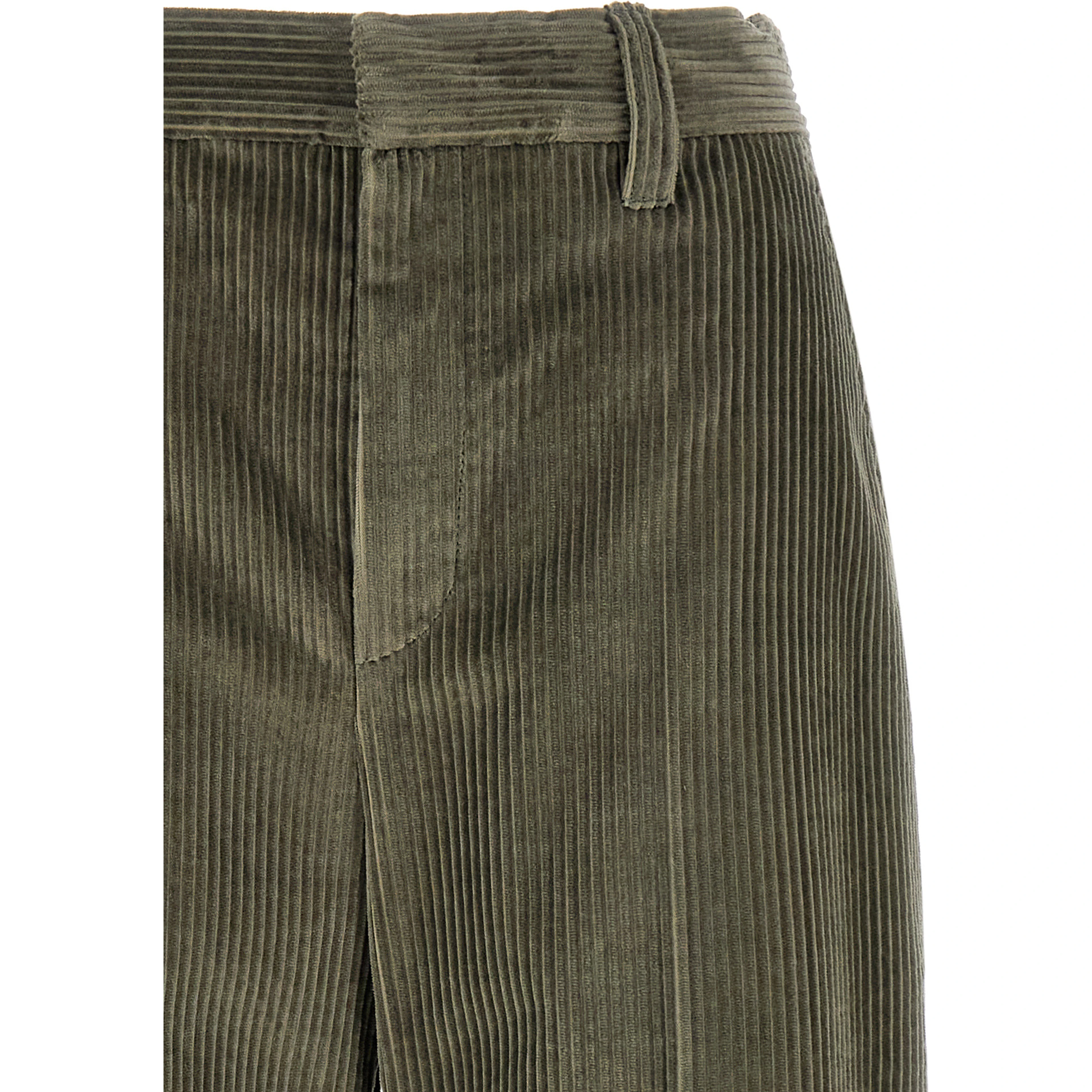 Bicolor Cotton Flared Pants
