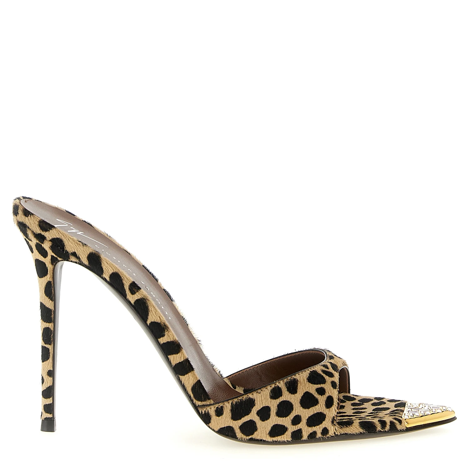 Multicolor Calfskin Stiletto Heel Sandals