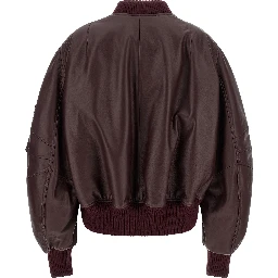 Bordeaux Lamb Leather Leather Jacket
