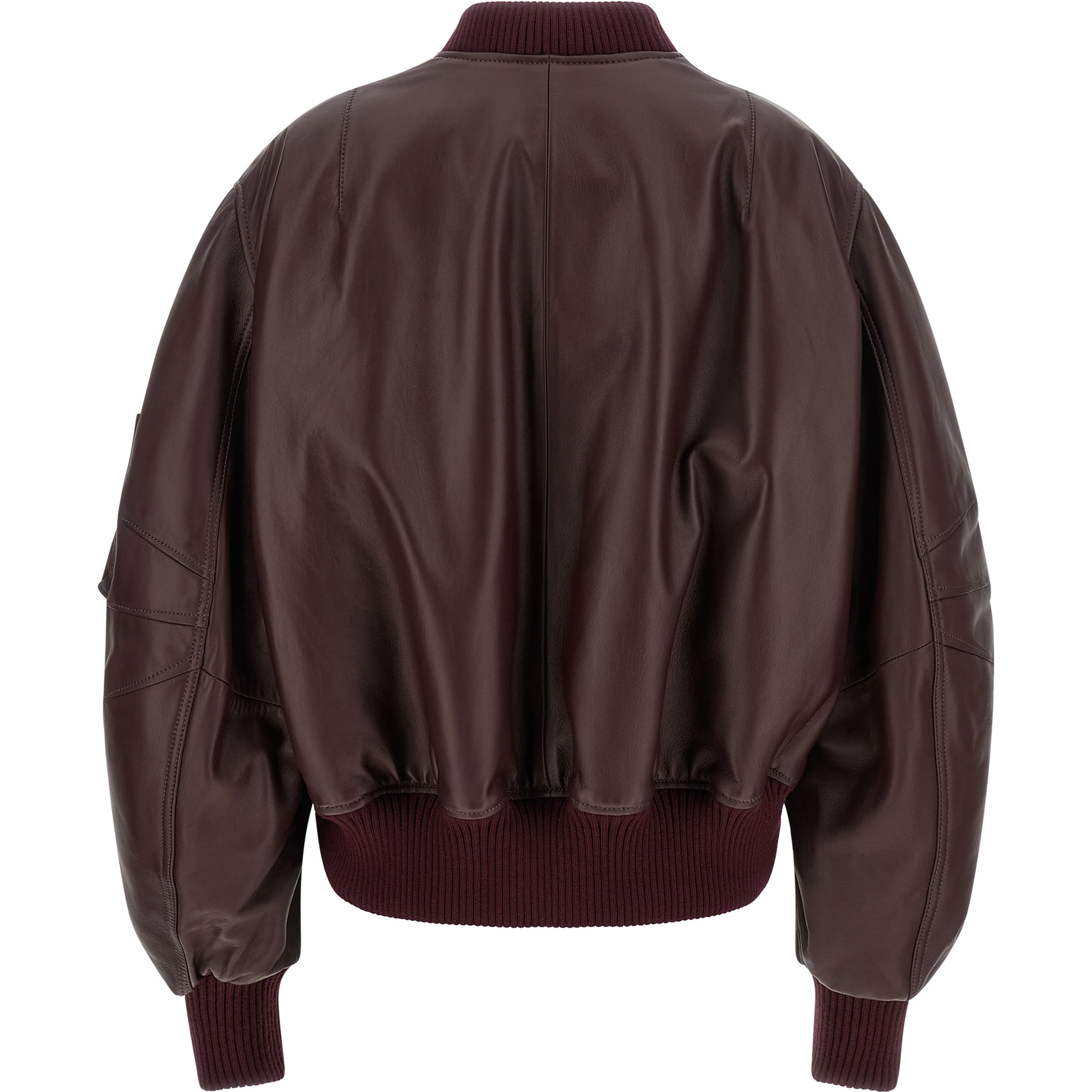 Bordeaux Lamb Leather Leather Jacket