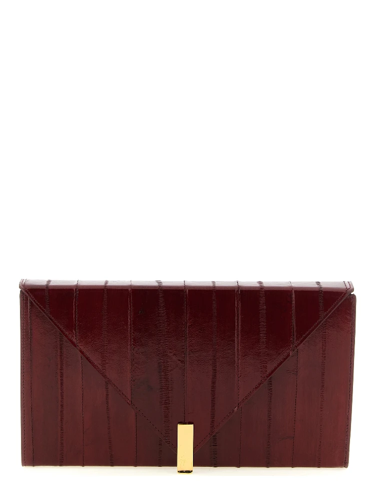 Bordeaux Leather Clutch Bag