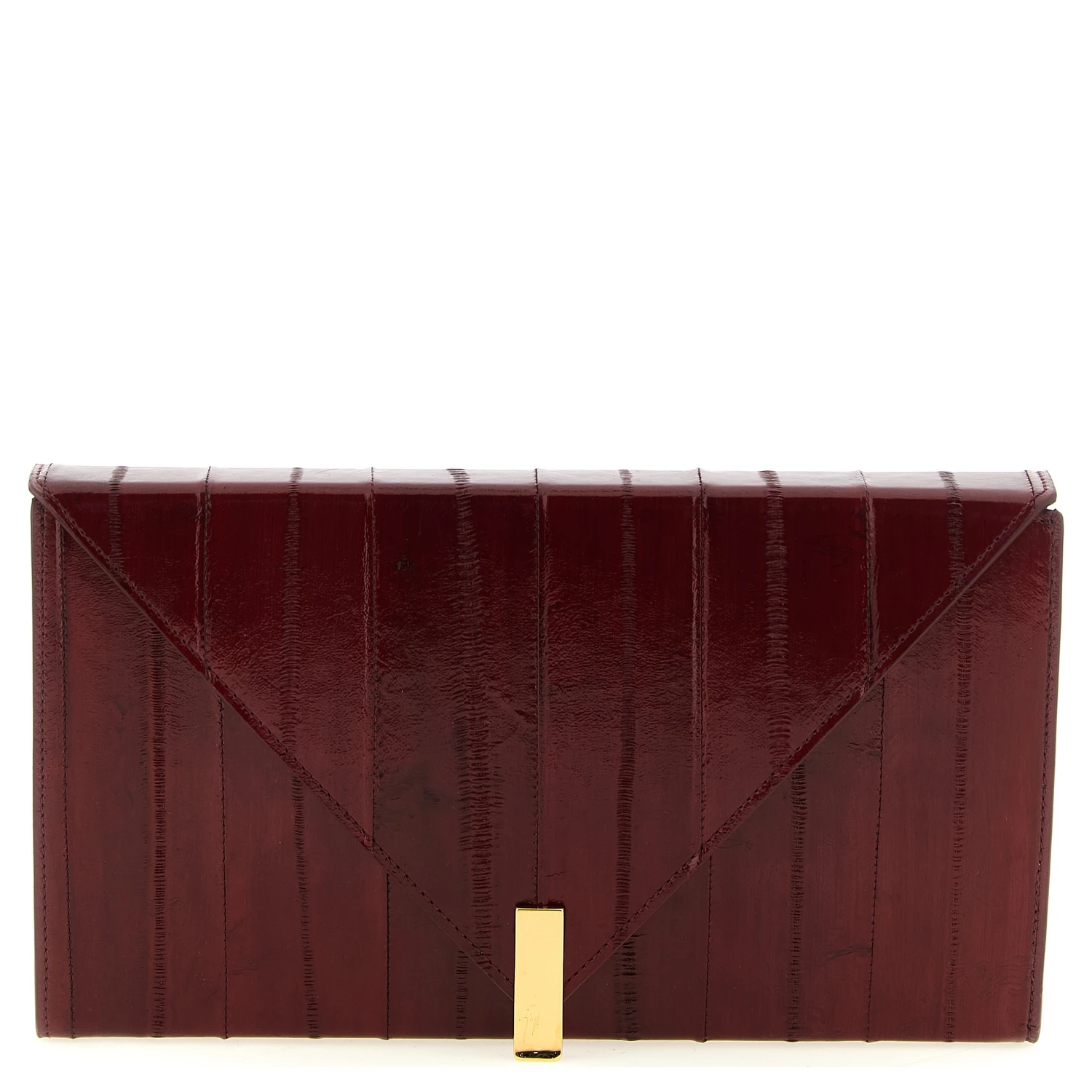 Bordeaux Leather Clutch Bag