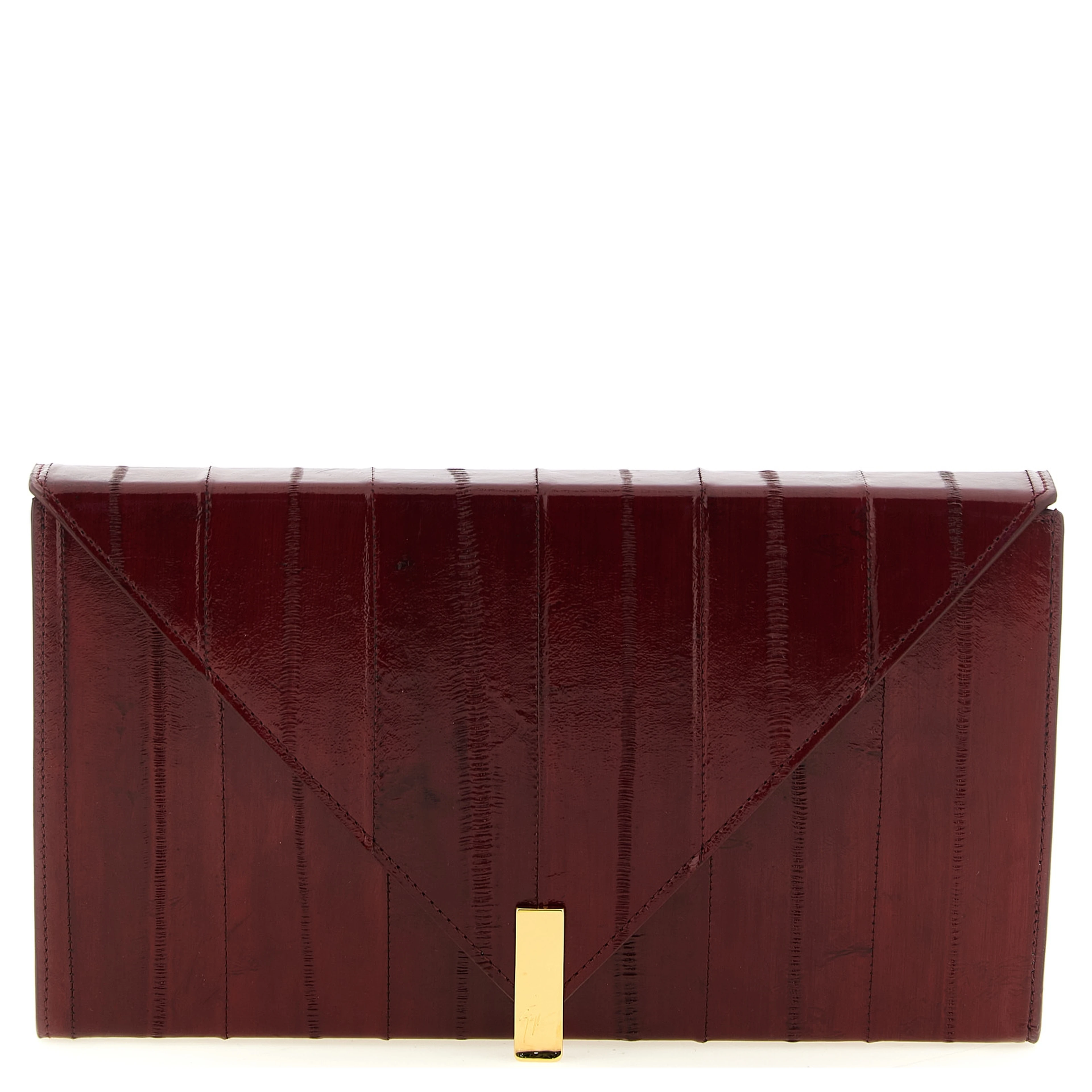 Bordeaux Leather Clutch Bag