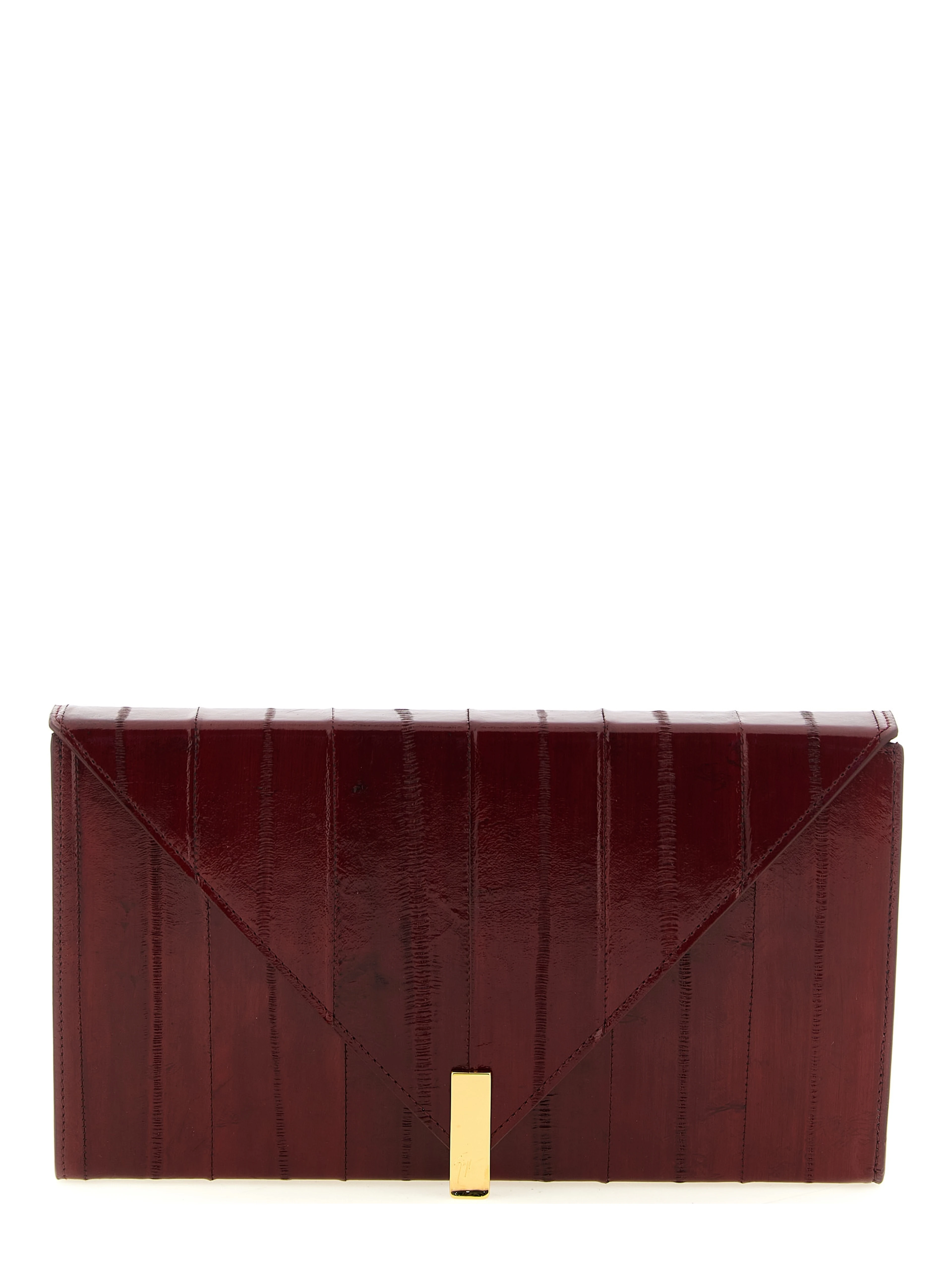 Bordeaux Leather Clutch Bag
