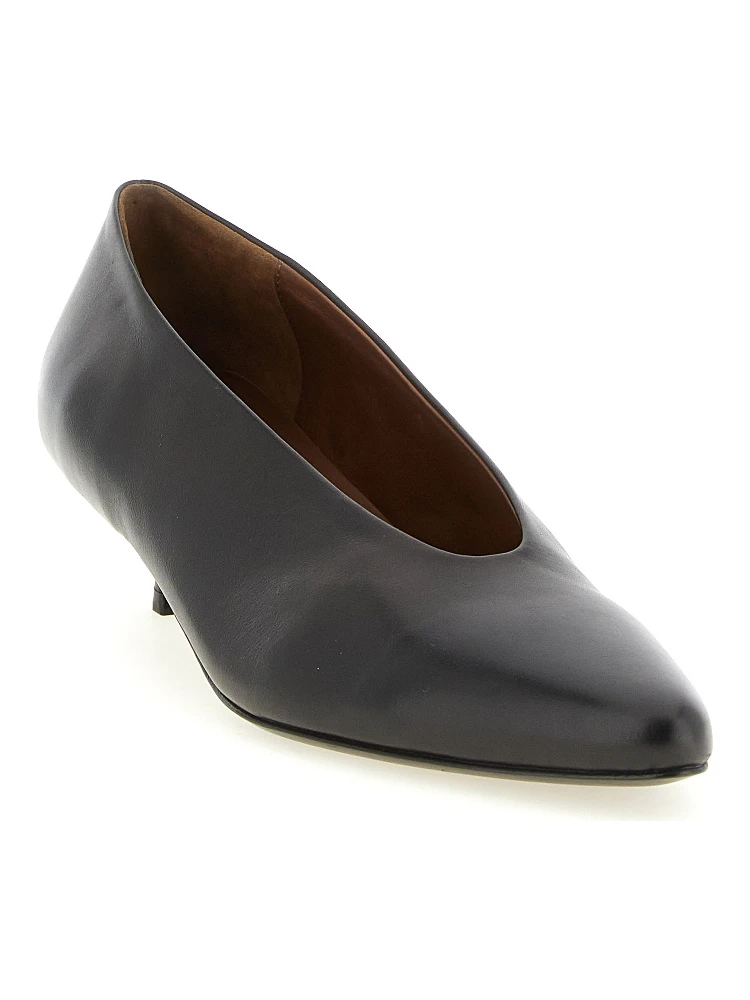 Brown Calfskin Mid Heel Pumps alternative