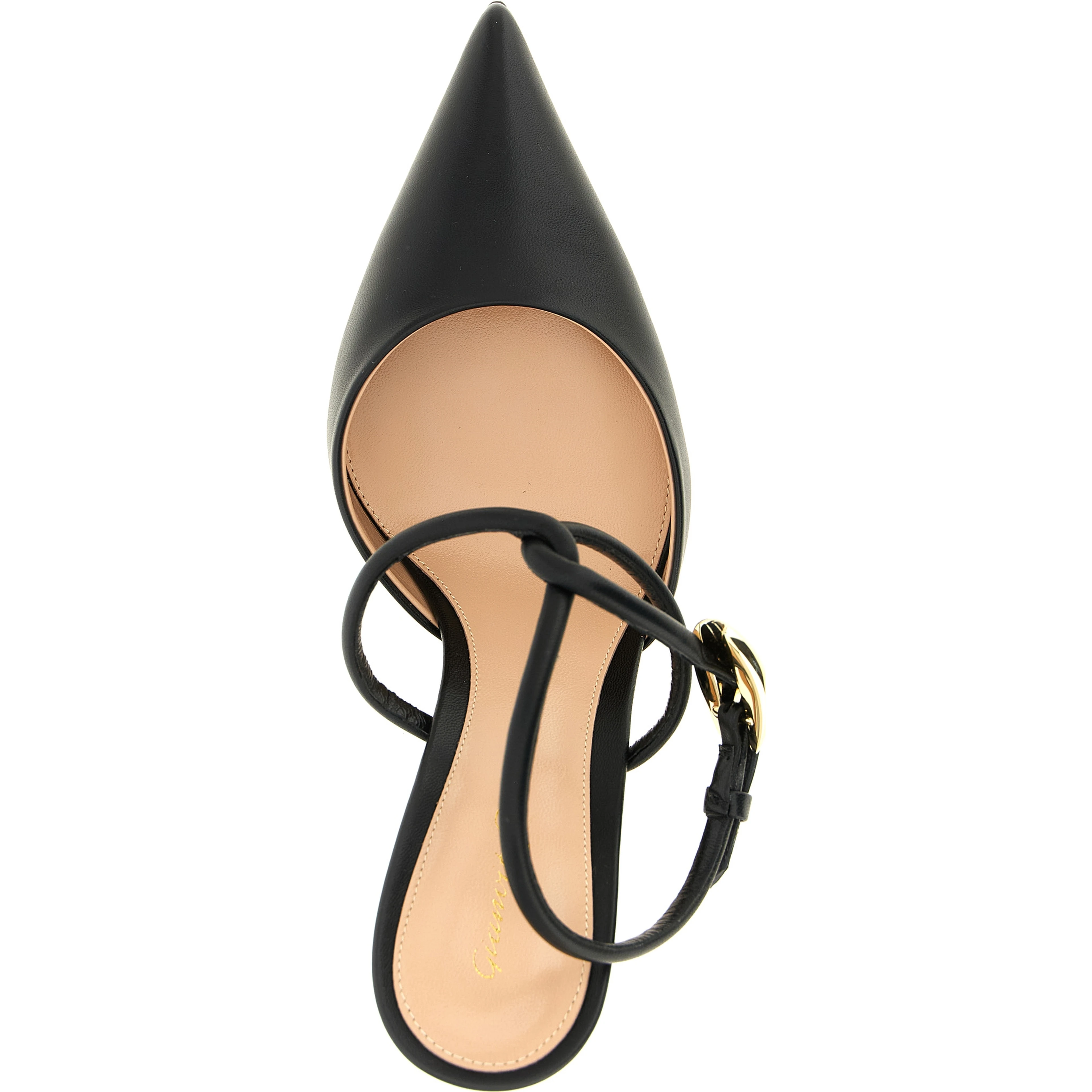 Black Lamb Leather High Heel Pumps