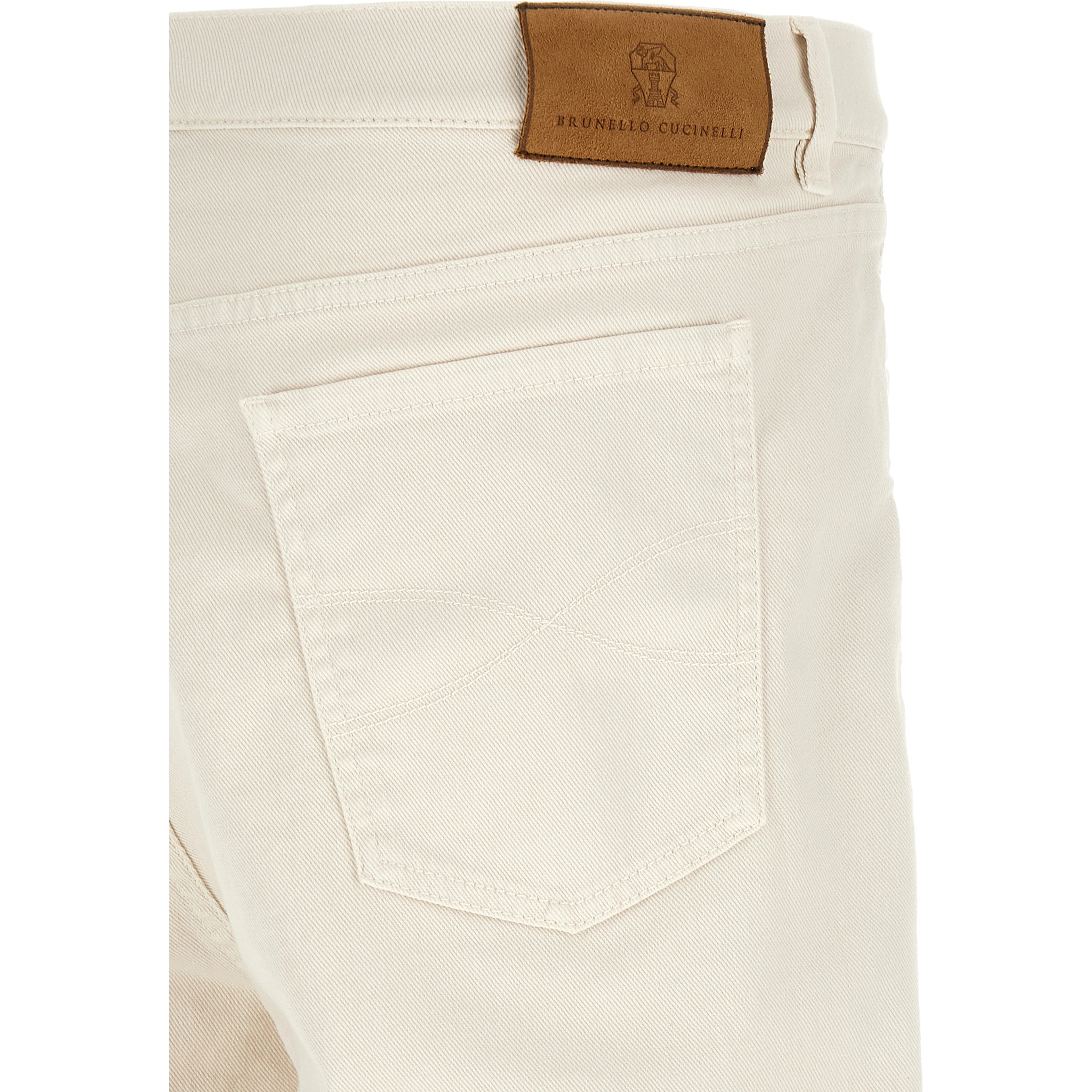 White Cotton Relaxed Fit Jeans