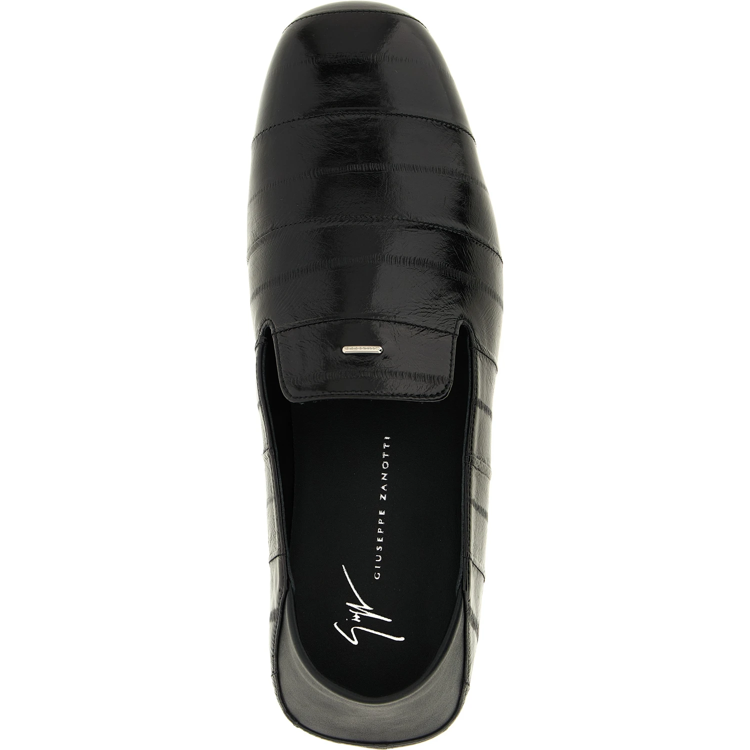 Black Leather Slip-On Loafers