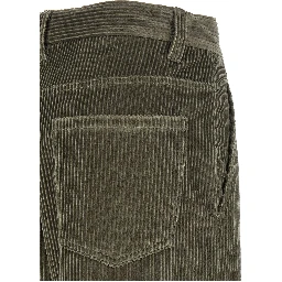 Bicolor Cotton Flared Pants