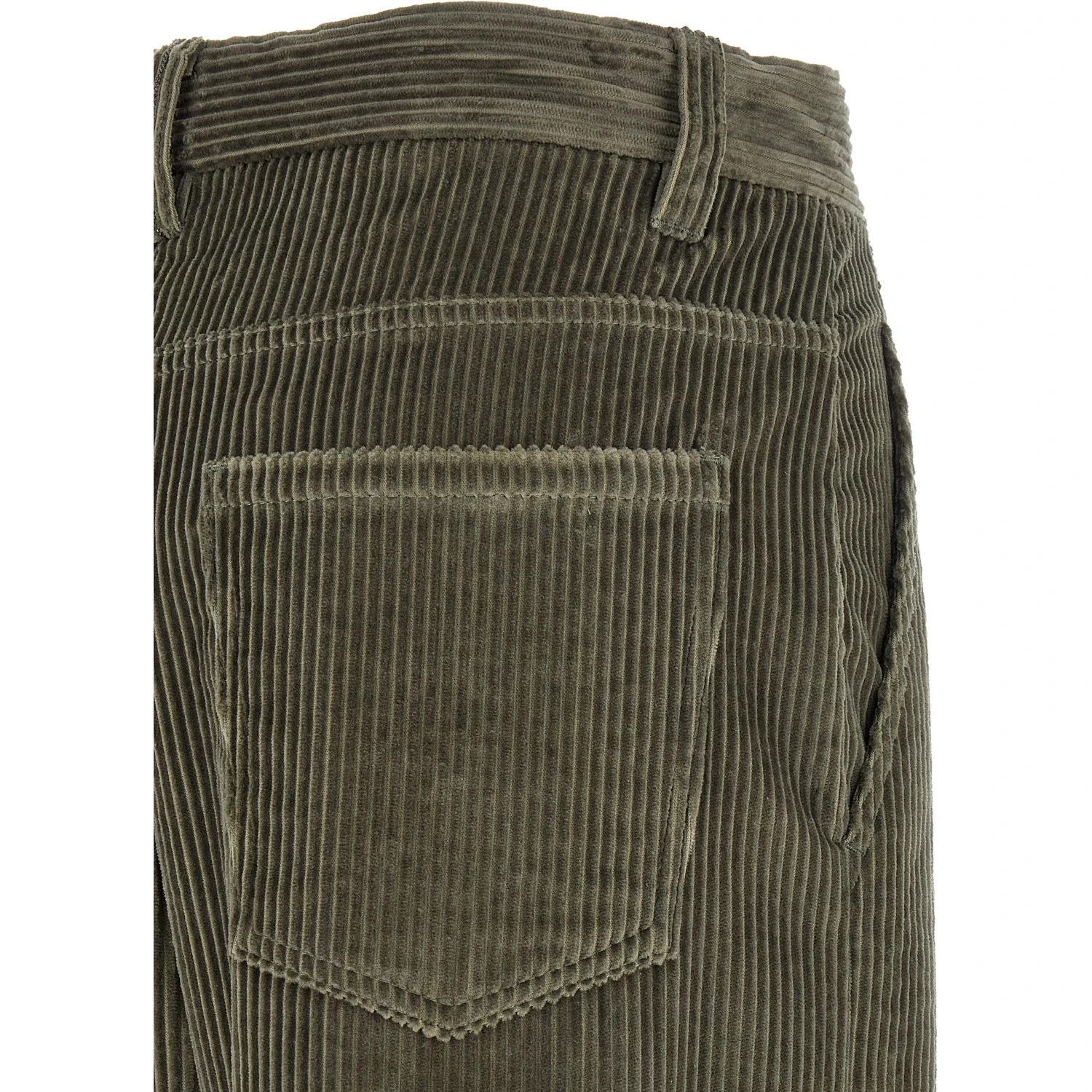 Bicolor Cotton Flared Pants