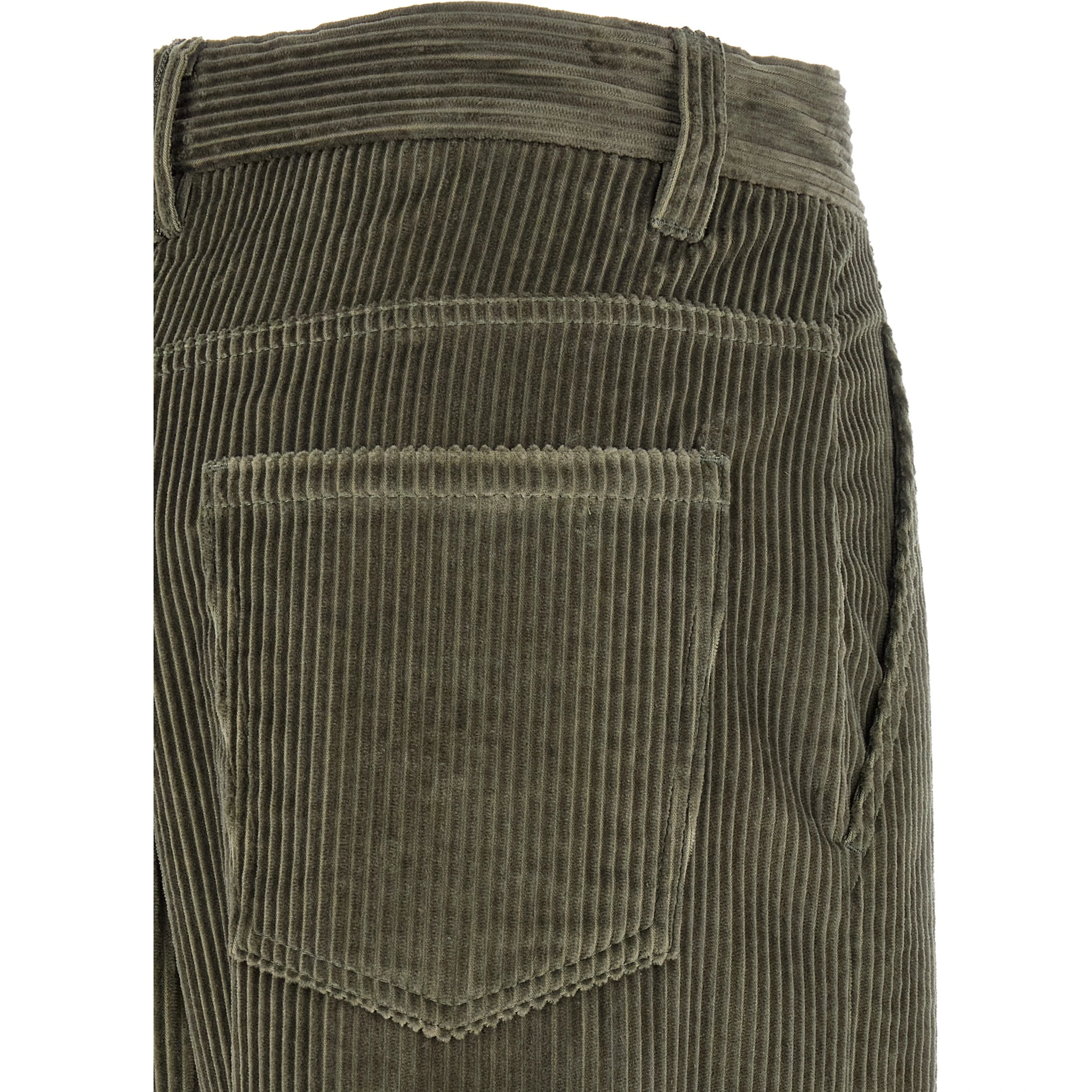 Bicolor Cotton Flared Pants