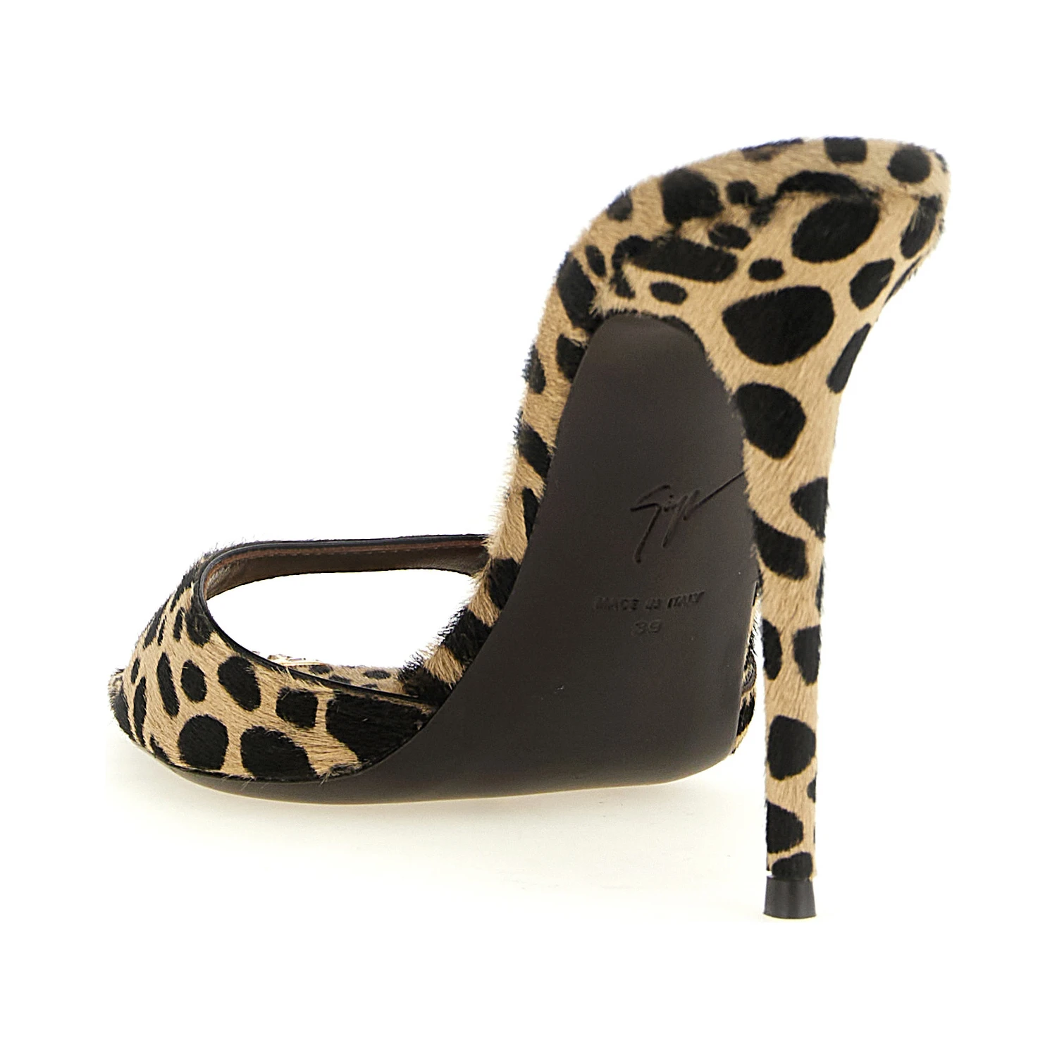 Multicolor Calfskin Stiletto Heel Sandals