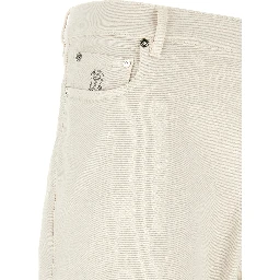White Cotton Relaxed Fit Jeans