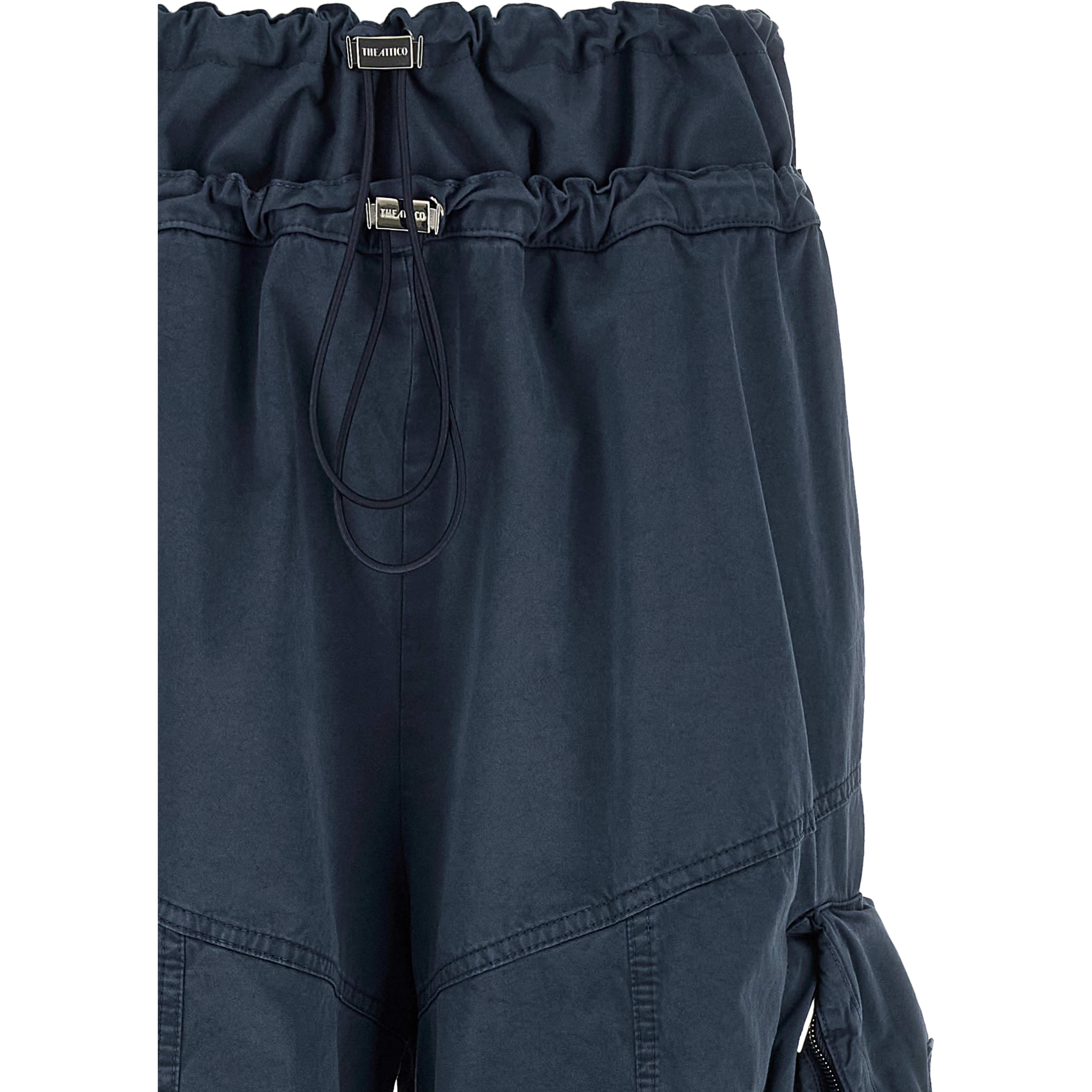 Blue Cotton Cargo Pants