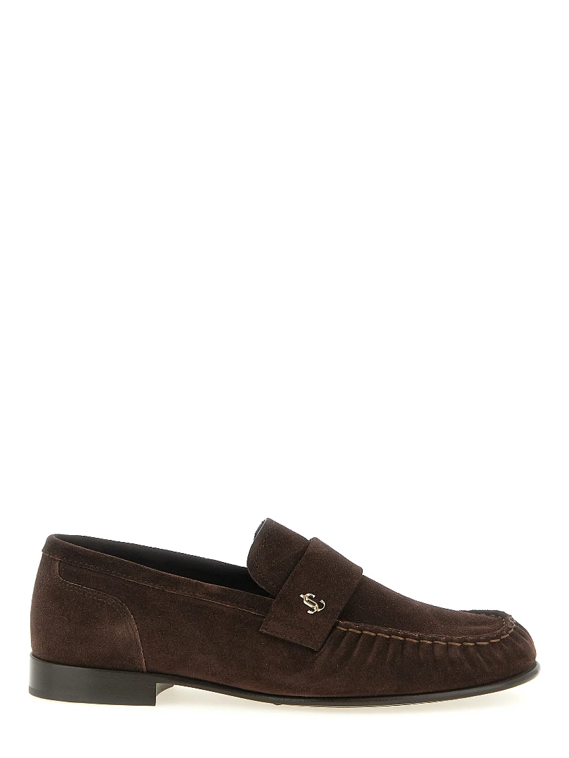 Brown Leather Slip-On Loafers