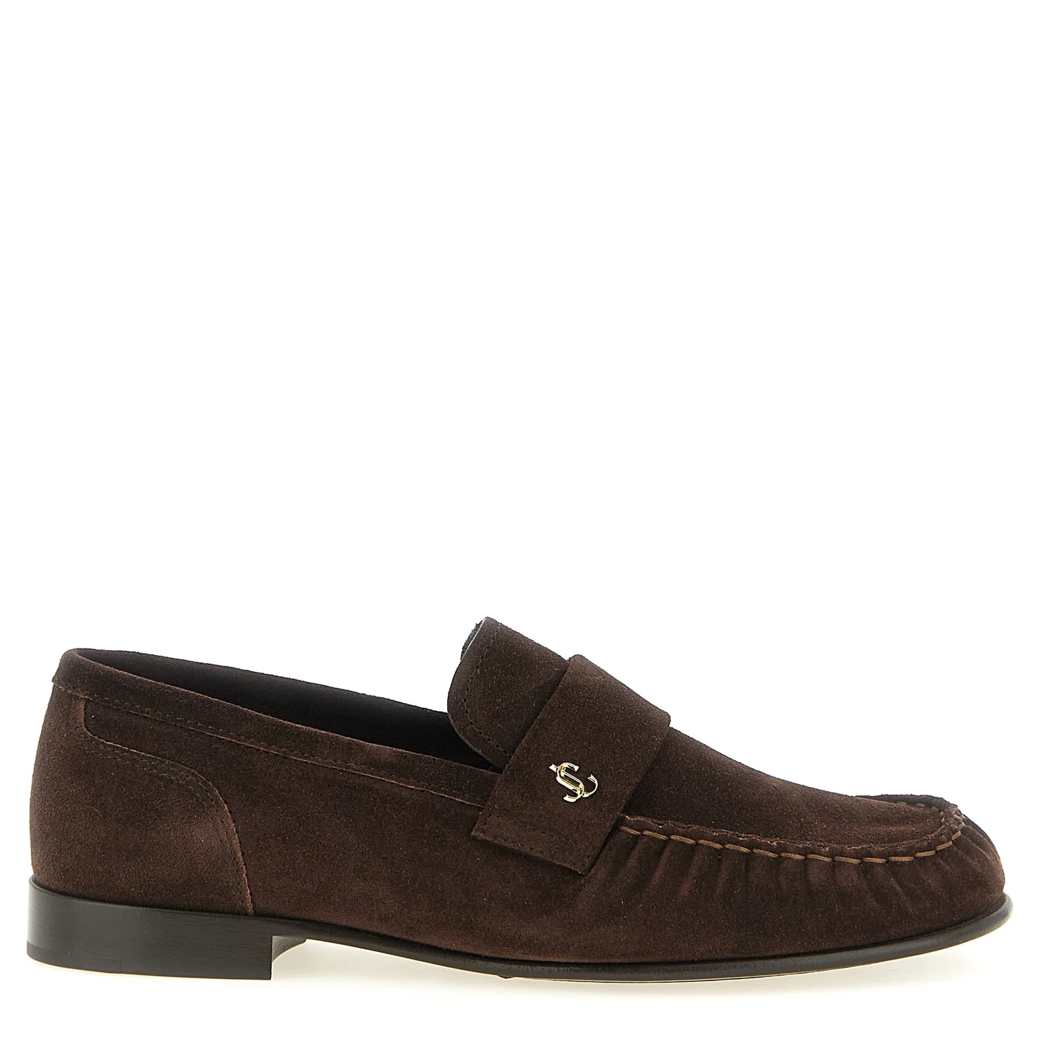 Brown Leather Slip-On Loafers