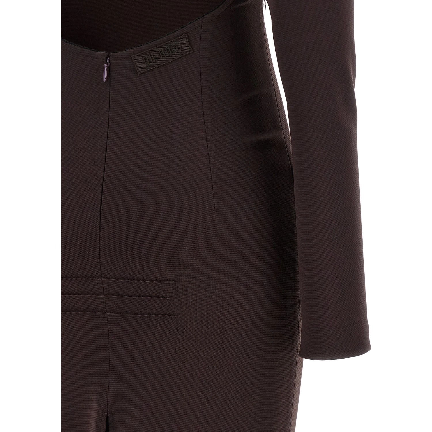 Brown Viscose Long Dress
