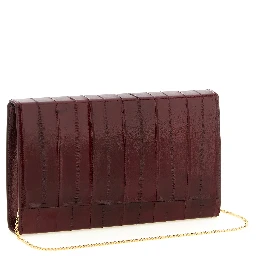 Bordeaux Leather Clutch Bag
