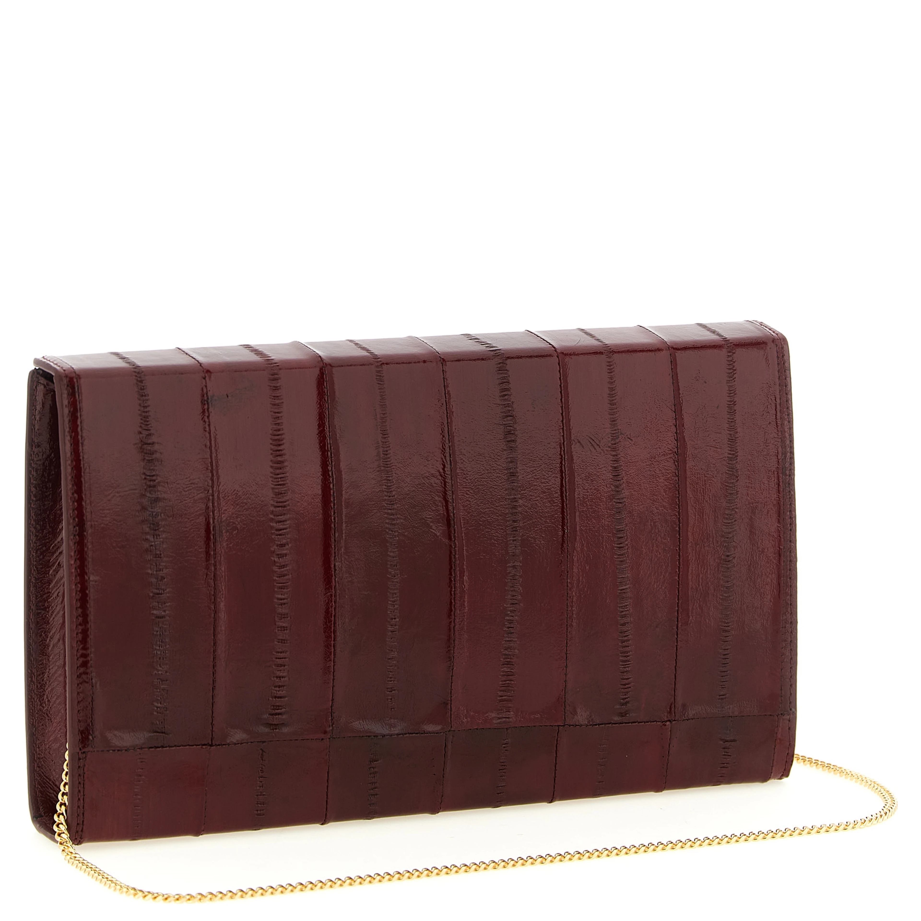 Bordeaux Leather Clutch Bag
