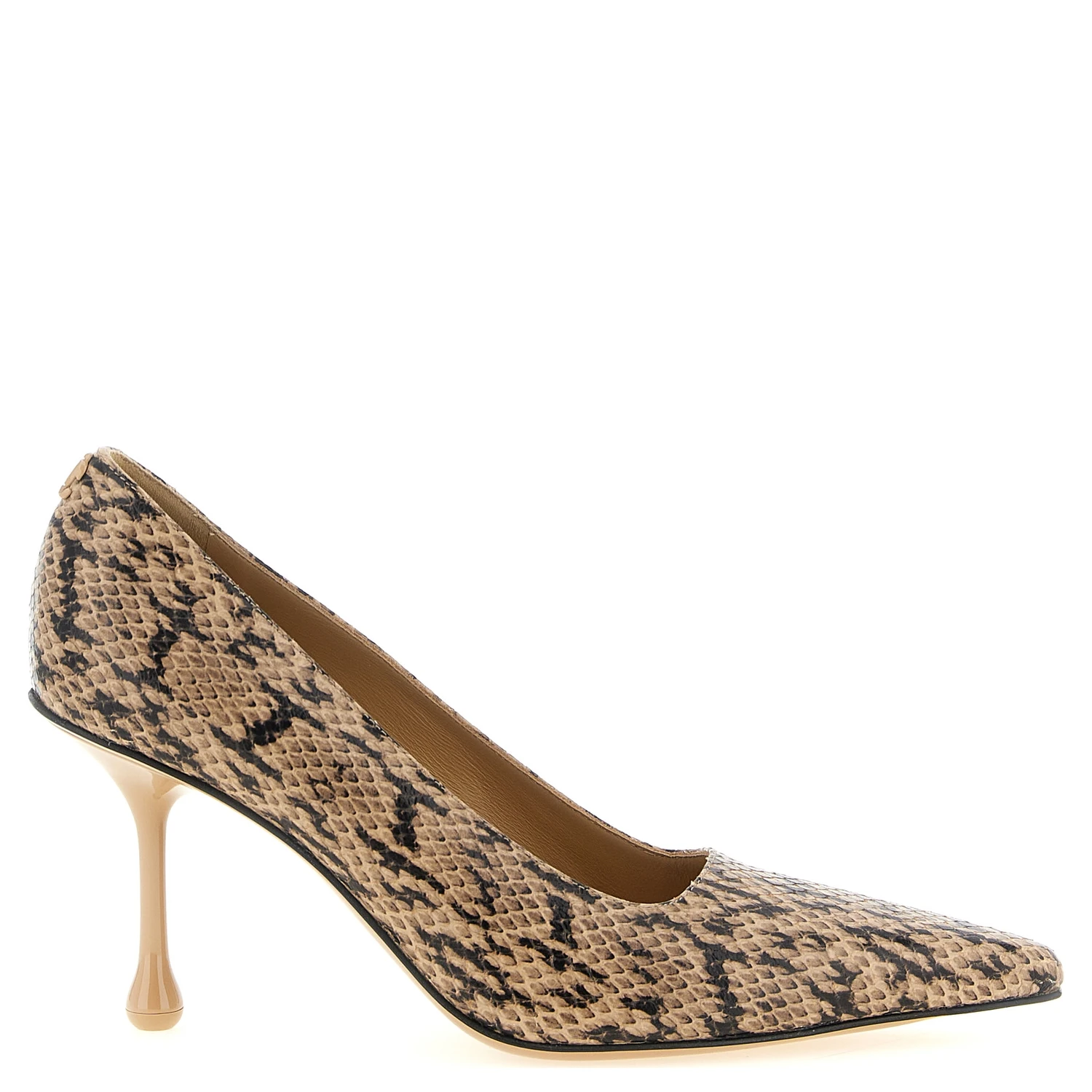 Brown Leather High Heel Pumps