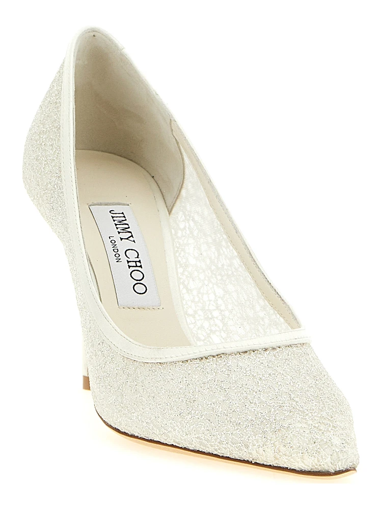 White Tencel High Heel Pumps alternative