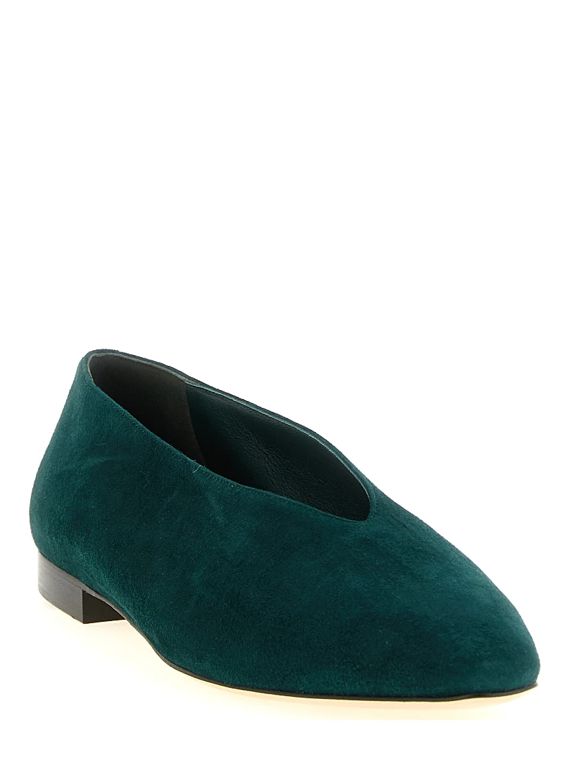 Bicolor Leather Ballet Flats