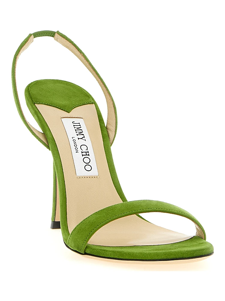 Bicolor Leather Stiletto Heel Sandals alternative