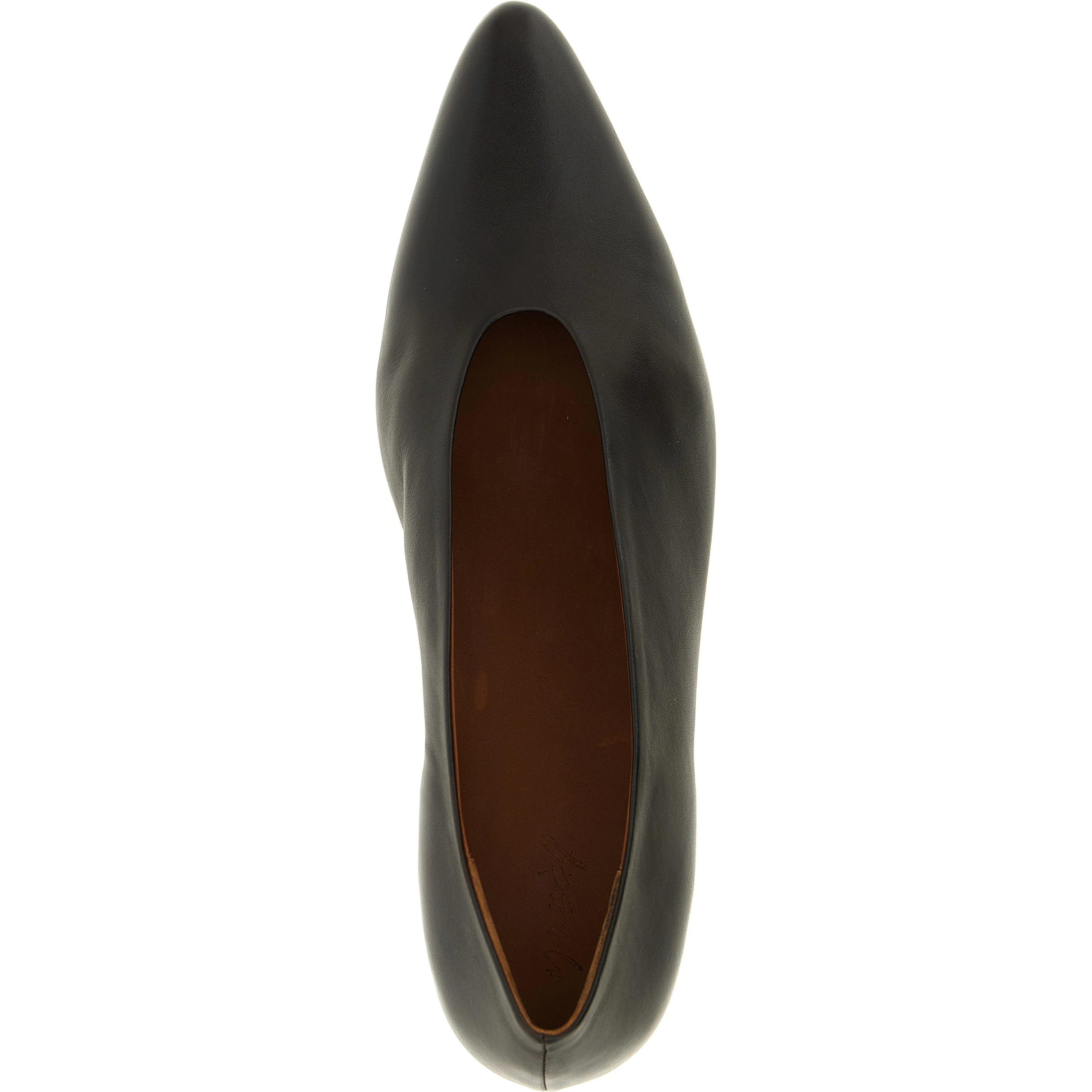 Brown Calfskin Mid Heel Pumps