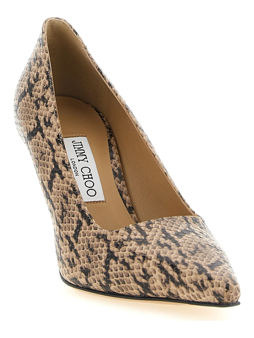 Brown Leather High Heel Pumps