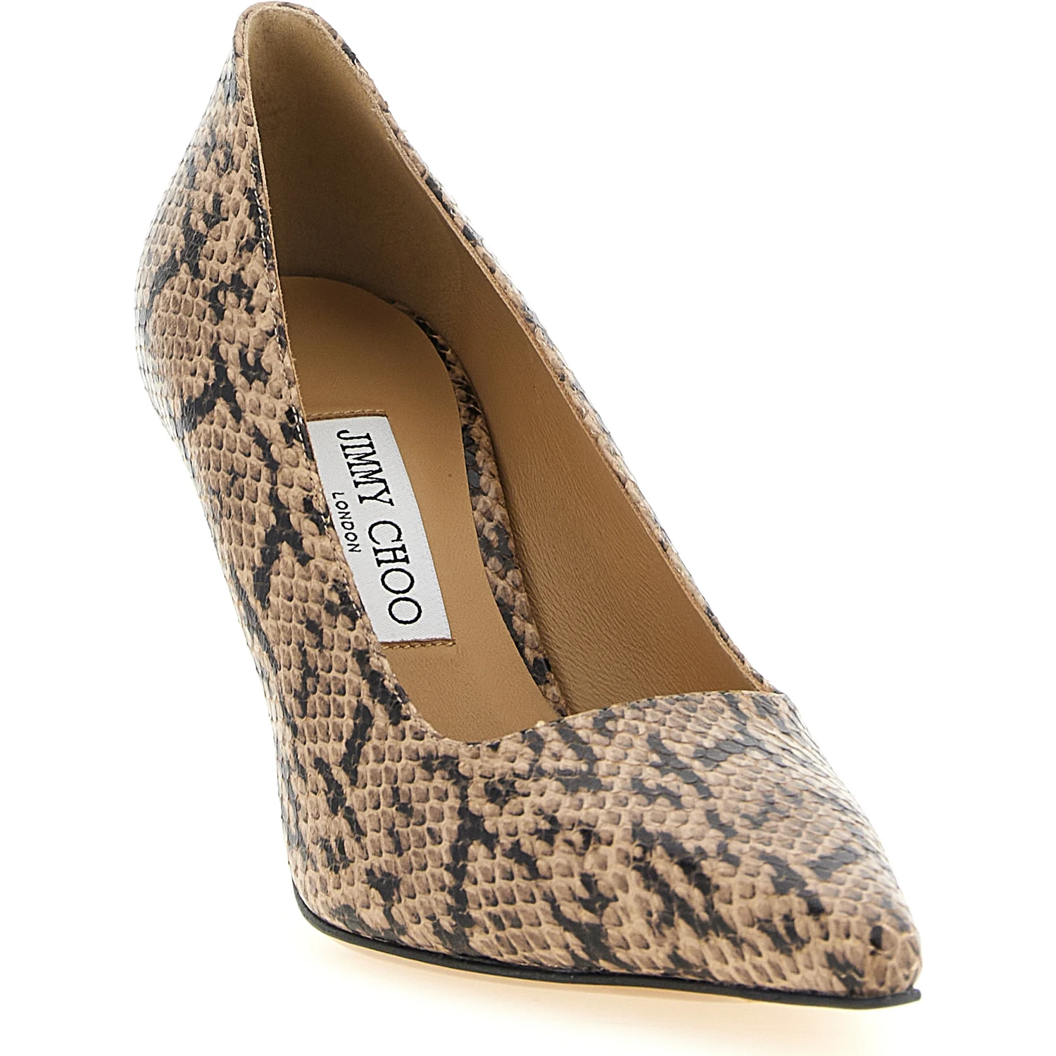 Brown Leather High Heel Pumps