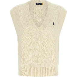 White Wool Sleeveless Jacket