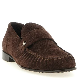 Brown Leather Slip-On Loafers