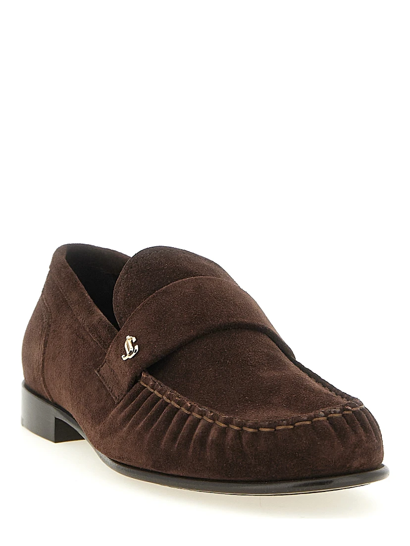 Brown Leather Slip-On Loafers