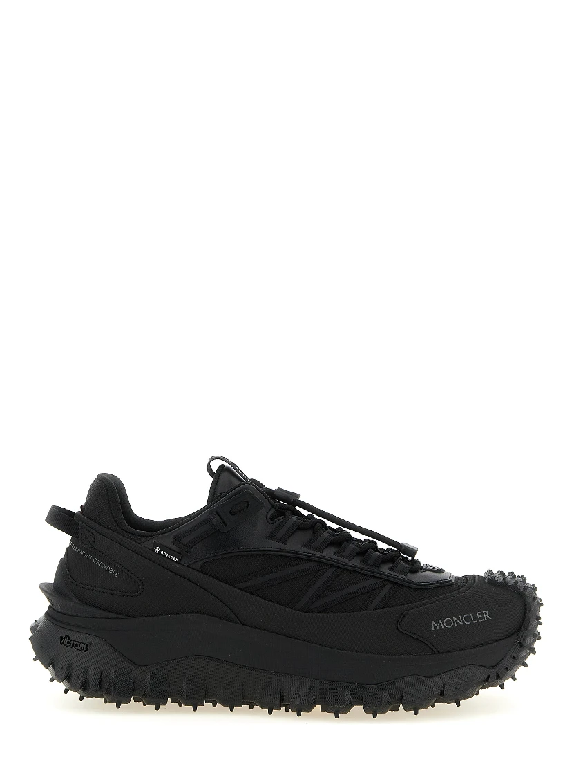 Black Leather Athletic Sneakers