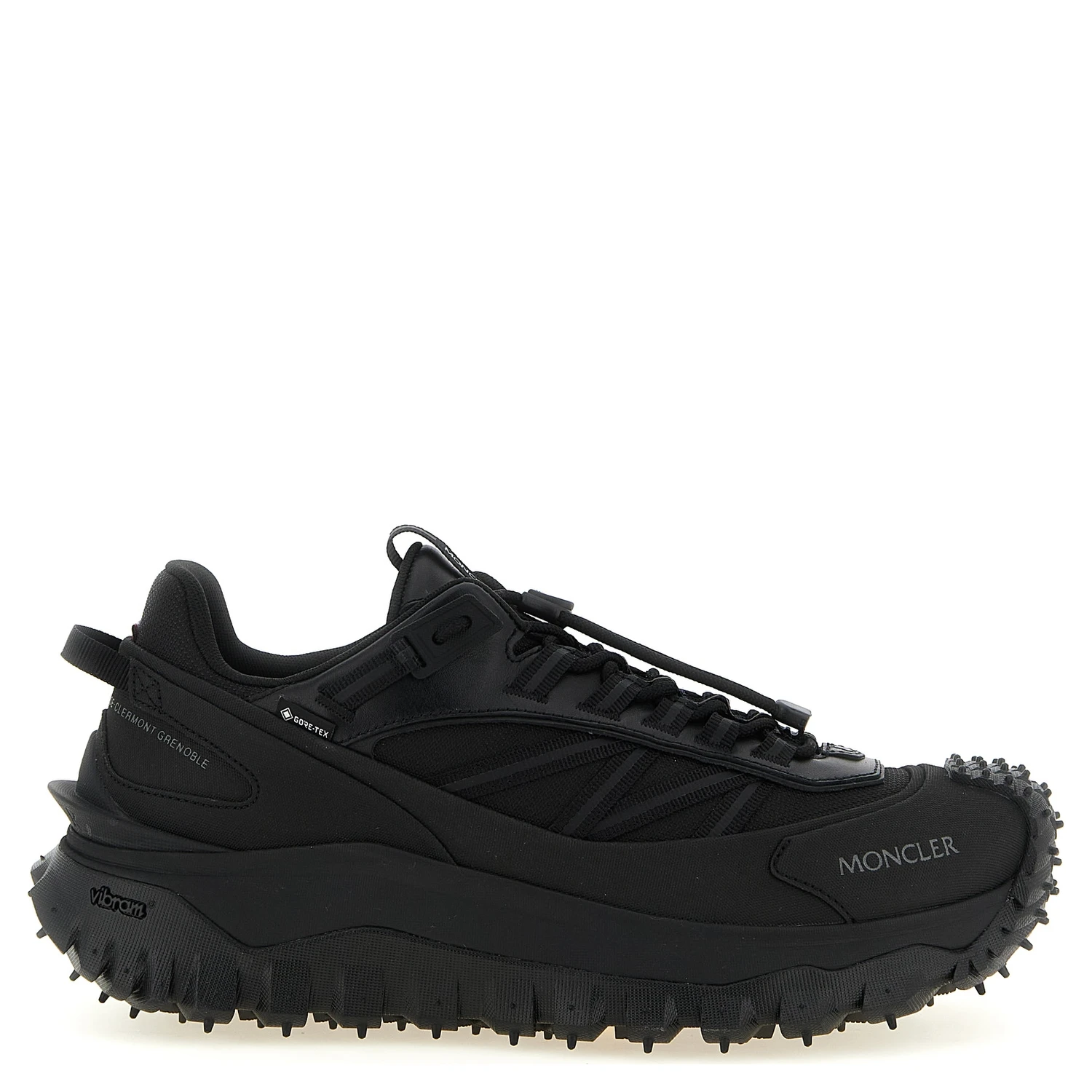 Black Leather Athletic Sneakers