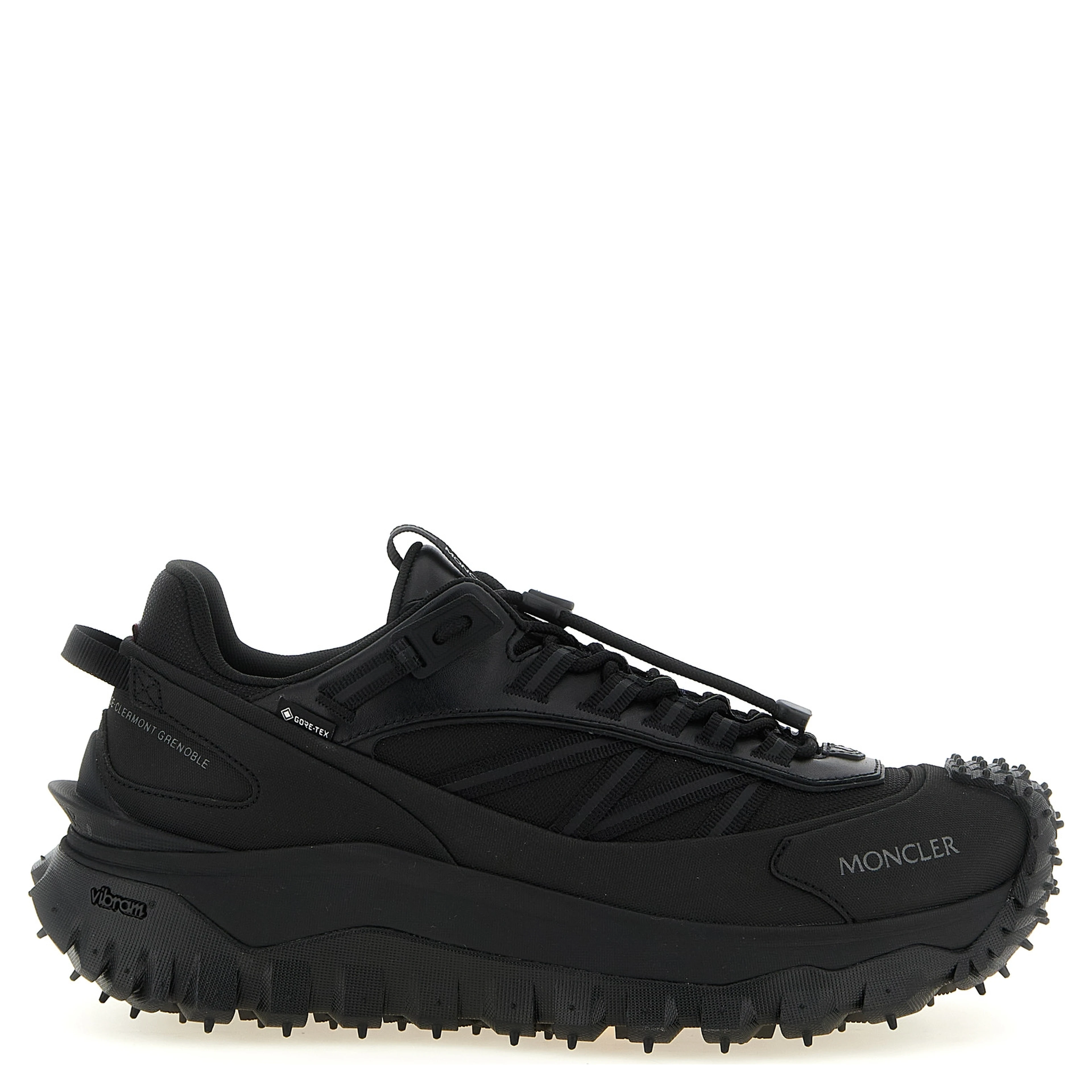Black Leather Athletic Sneakers