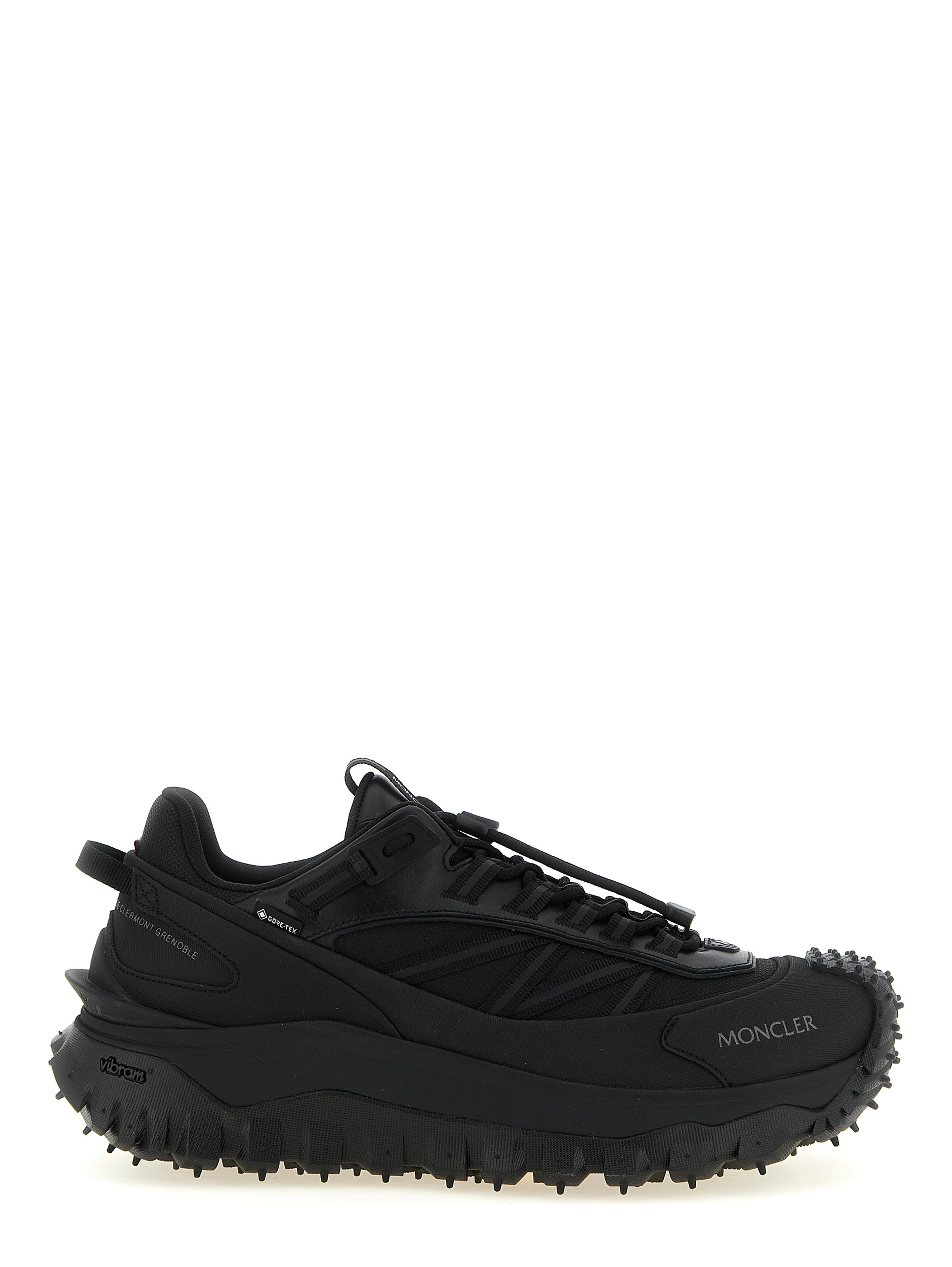 Black Leather Athletic Sneakers