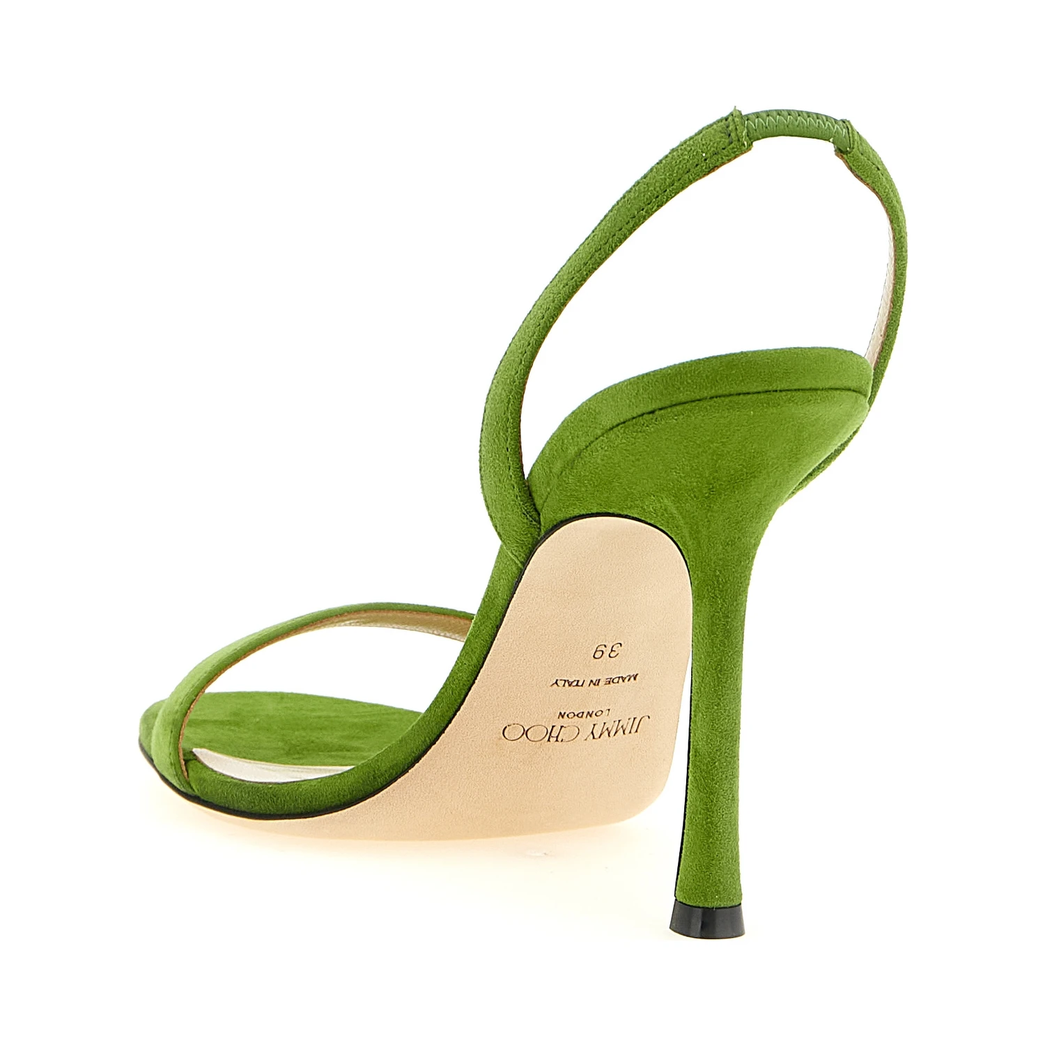 Bicolor Leather Stiletto Heel Sandals