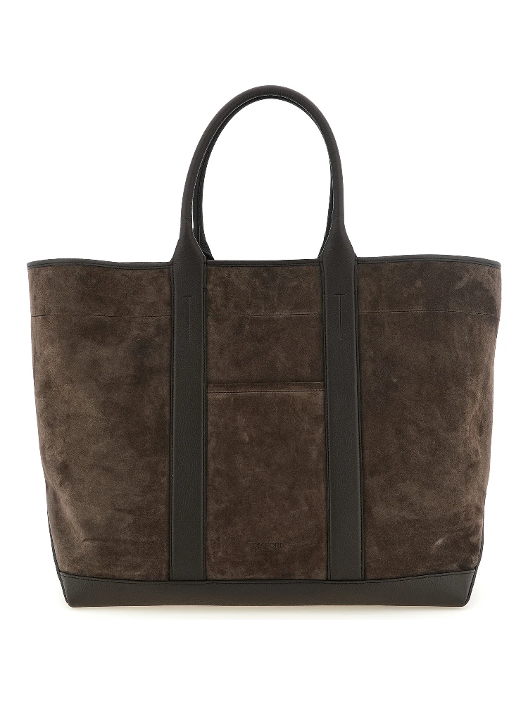 Brown Calfskin Tote Bag