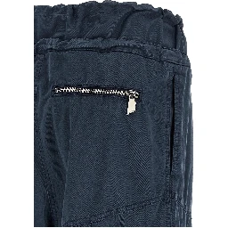 Blue Cotton Cargo Pants