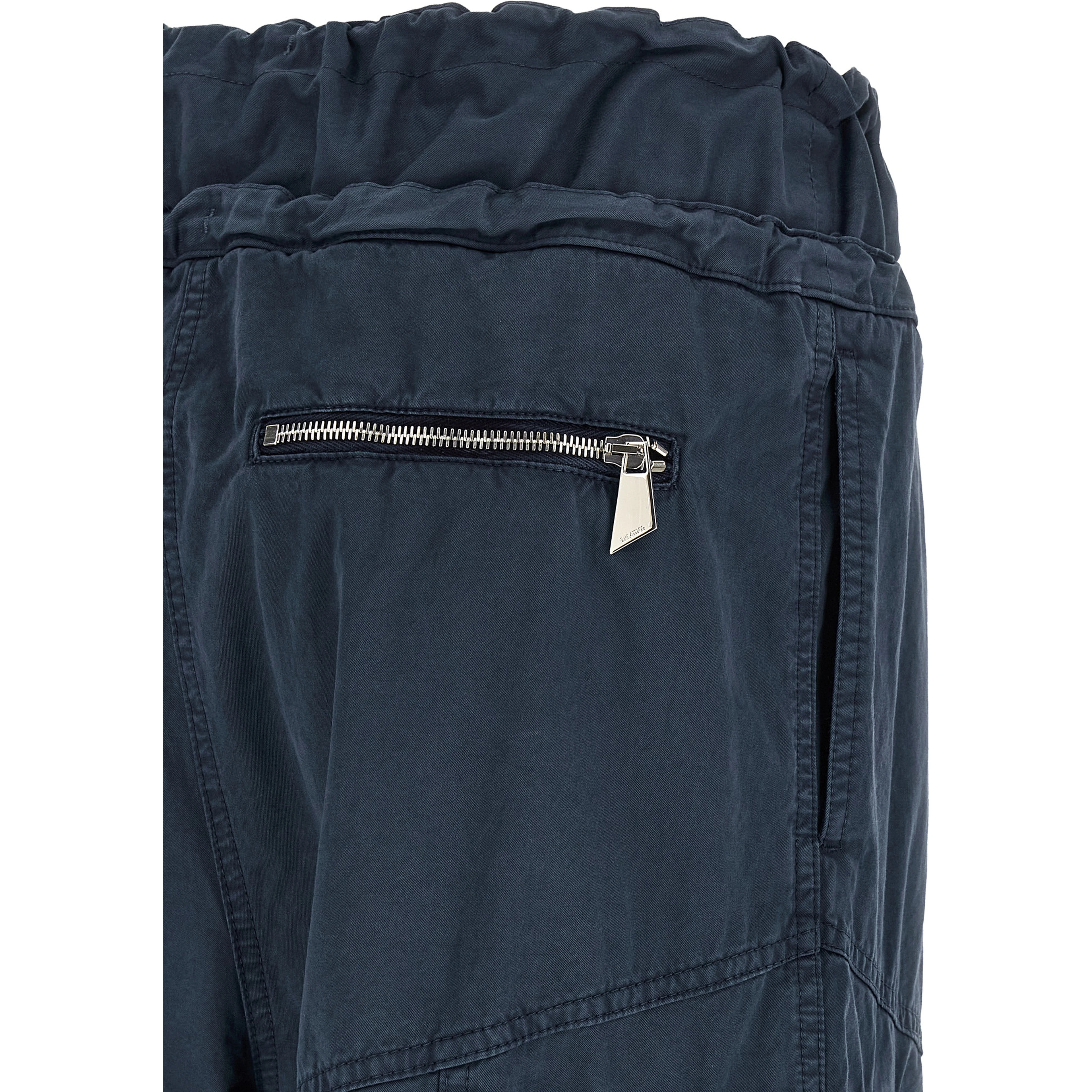 Blue Cotton Cargo Pants