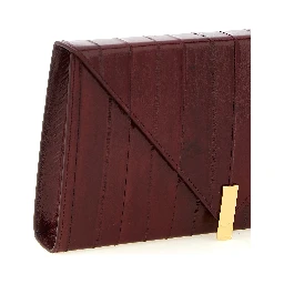 Bordeaux Leather Clutch Bag